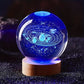 3D Carved Crystal Ball Night Lamp
